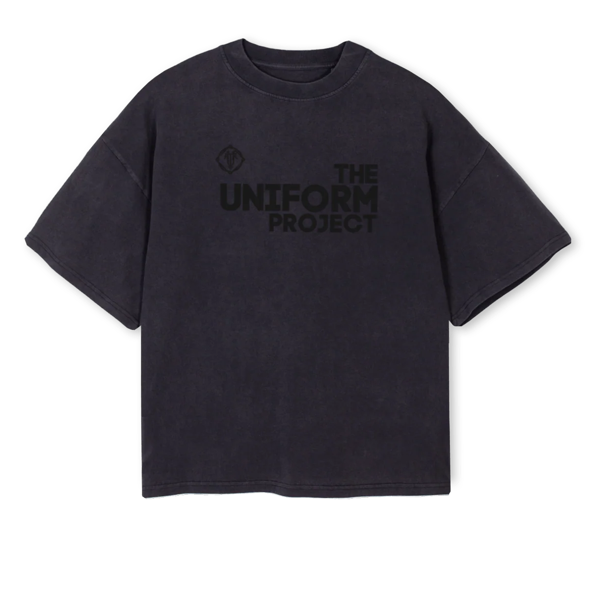 SUNFADED Vintage Black Oversized Boxy Tee.