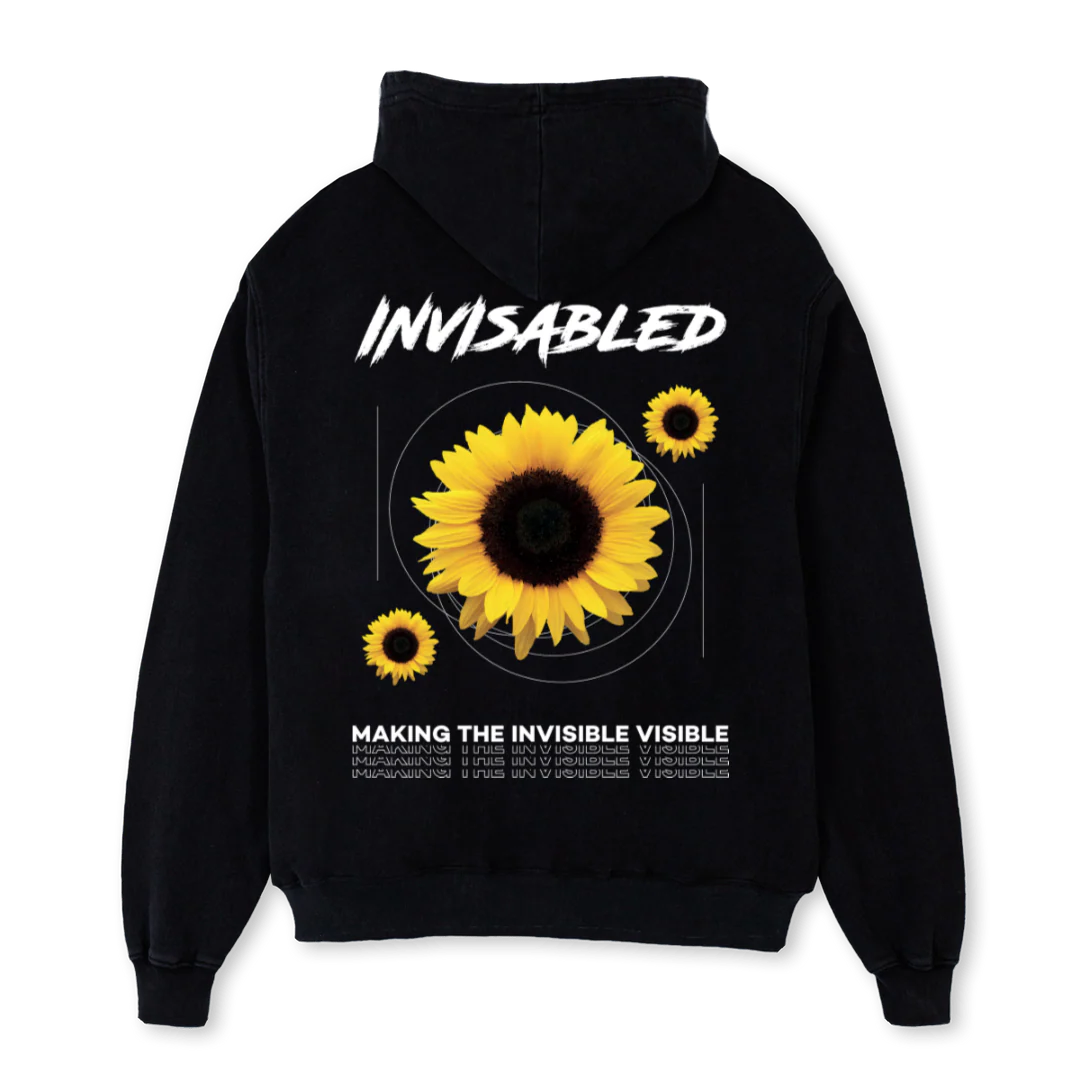 SUNFLOWER H Black Oversized Hoodie. - Image 2