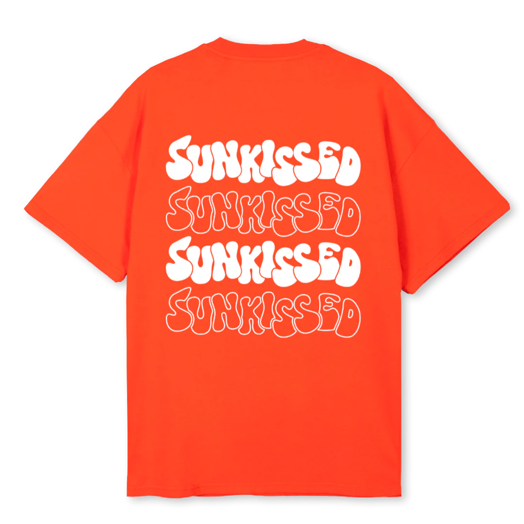 SUNKISSED Hot Orange Oversized Tee. - Image 2