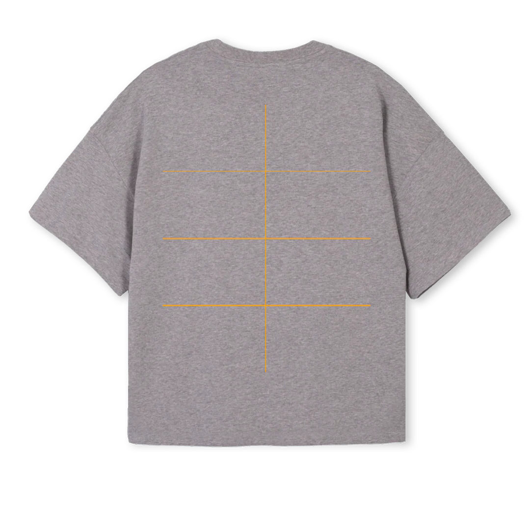 SUNMAN Grey Marl Oversized Boxy Tee. - Image 2
