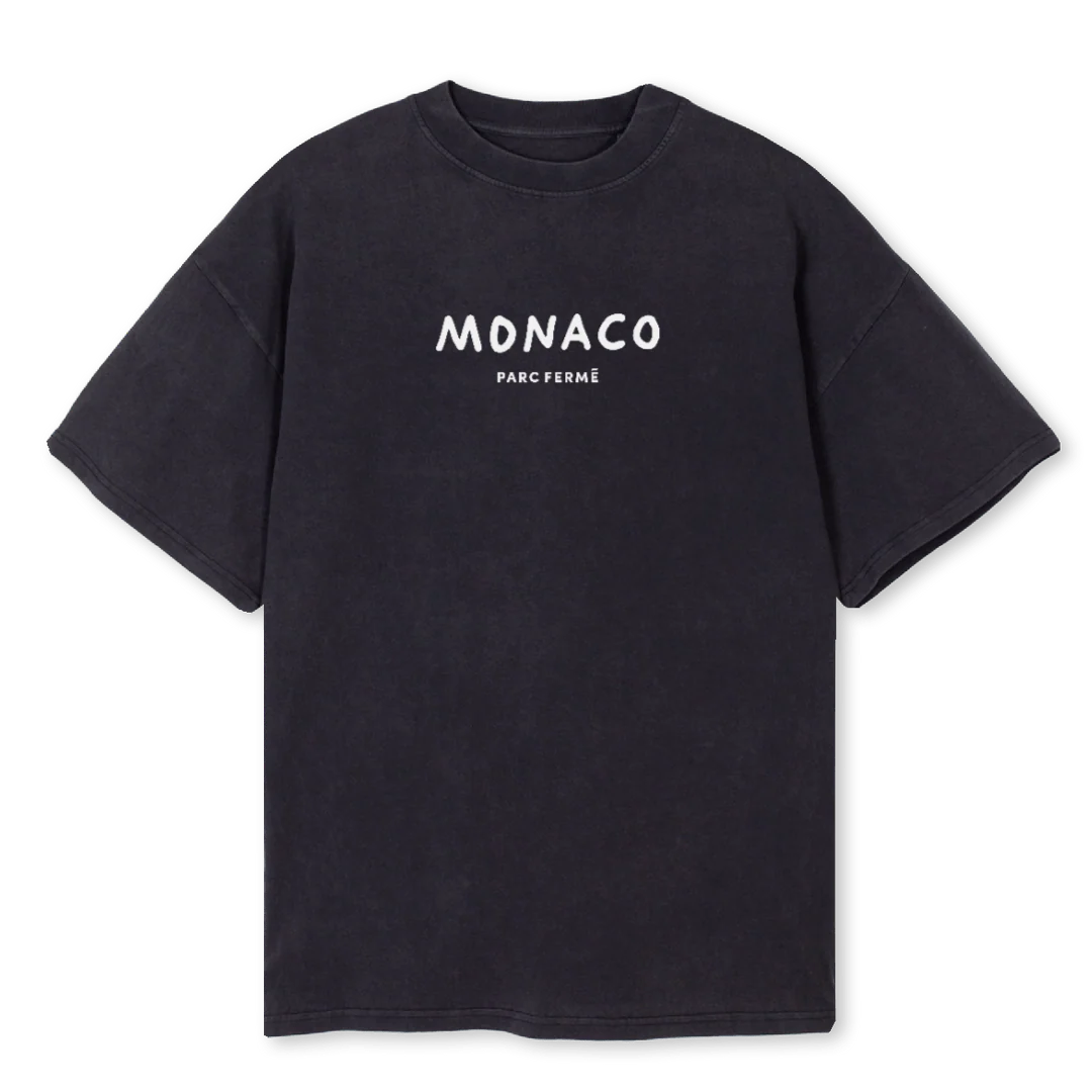 SUNNY PLACE Vintage Black Oversized Tee.