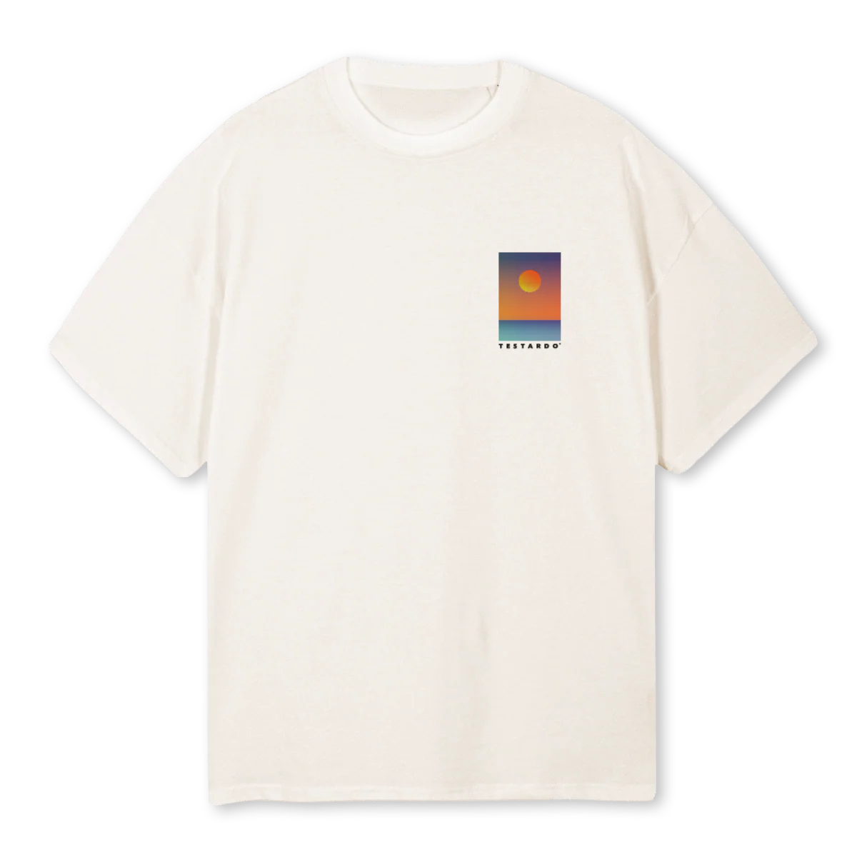 SUNSETTEE Vintage White Oversized Tee.