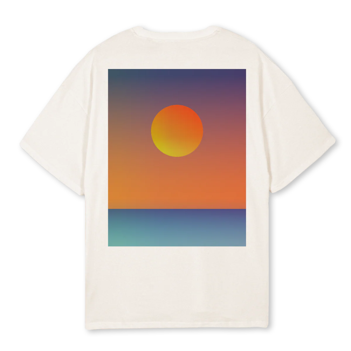 SUNSETTEE Vintage White Oversized Tee. - Image 2