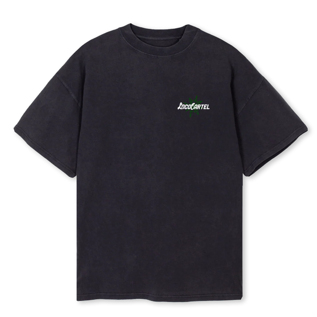 SUNSHIE Vintage Black Oversized Tee.