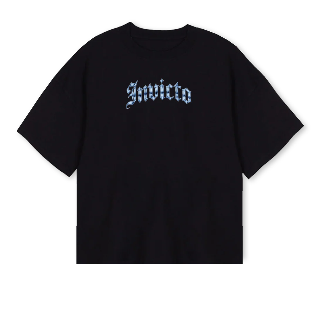 SUPDTWOO Black Oversized Boxy Tee.