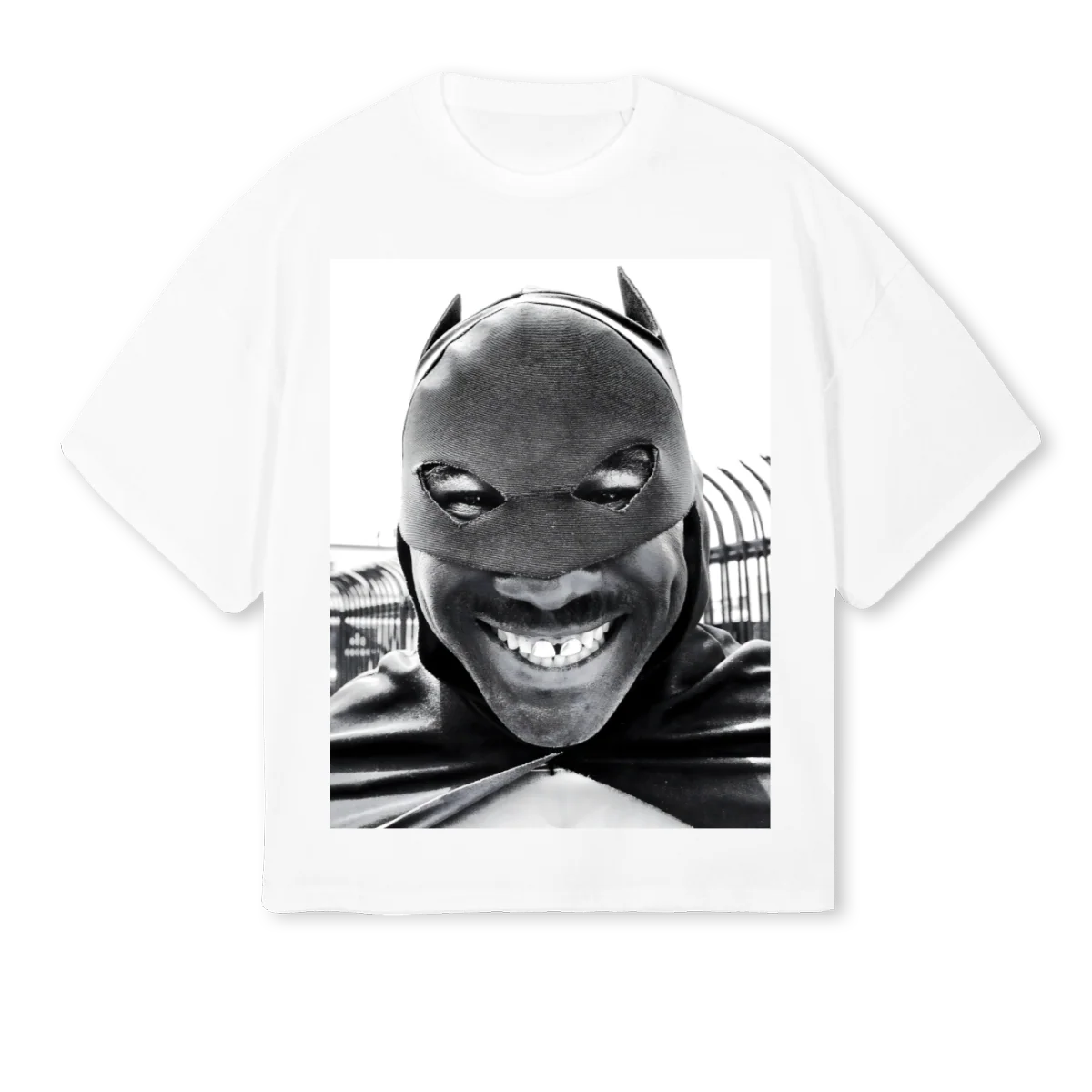 SUPERHEROTWO White Oversized Boxy Tee.