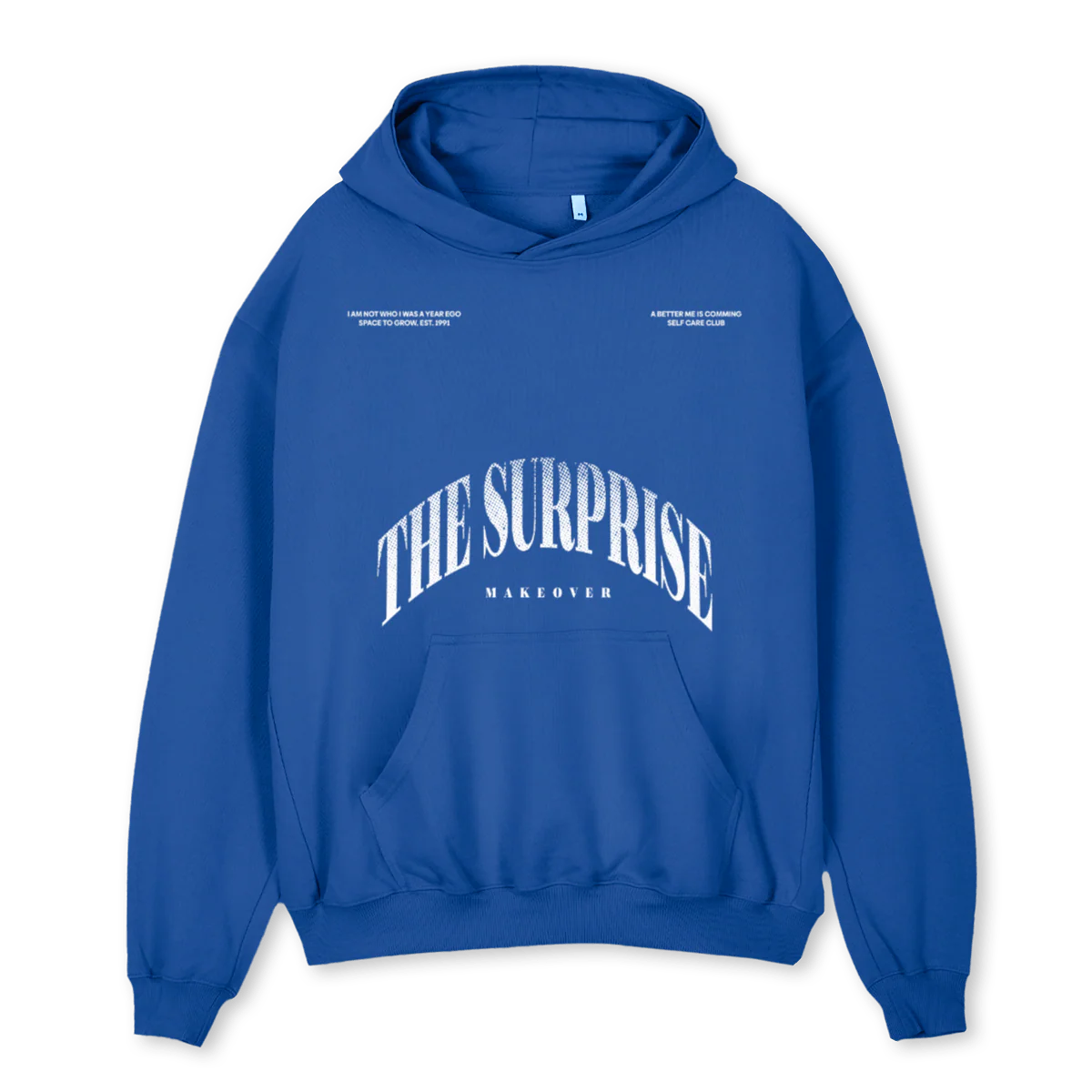 SURPRISE Cobalt Blue Oversized Hoodie.