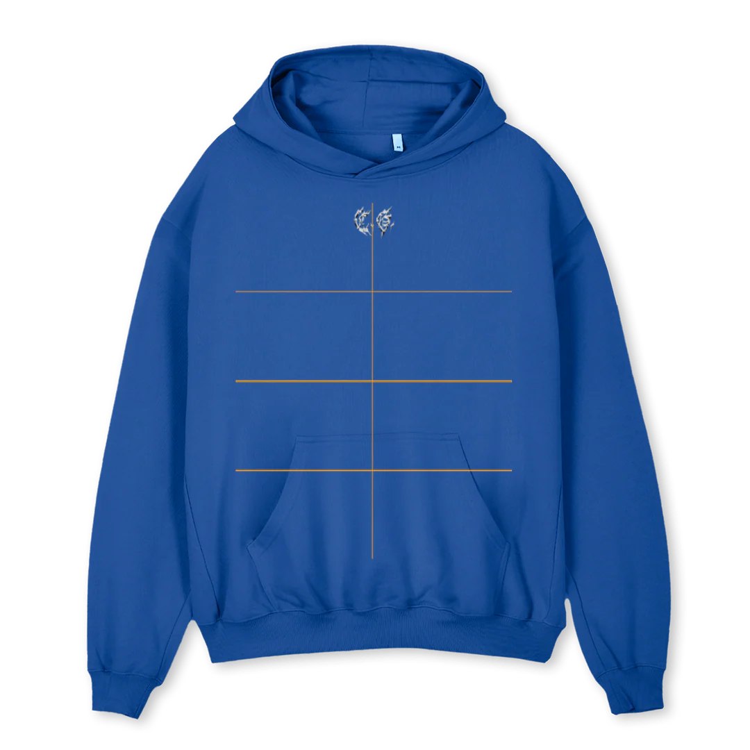 SURVIVORS GUILT Cobalt Blue Oversized Hoodie.