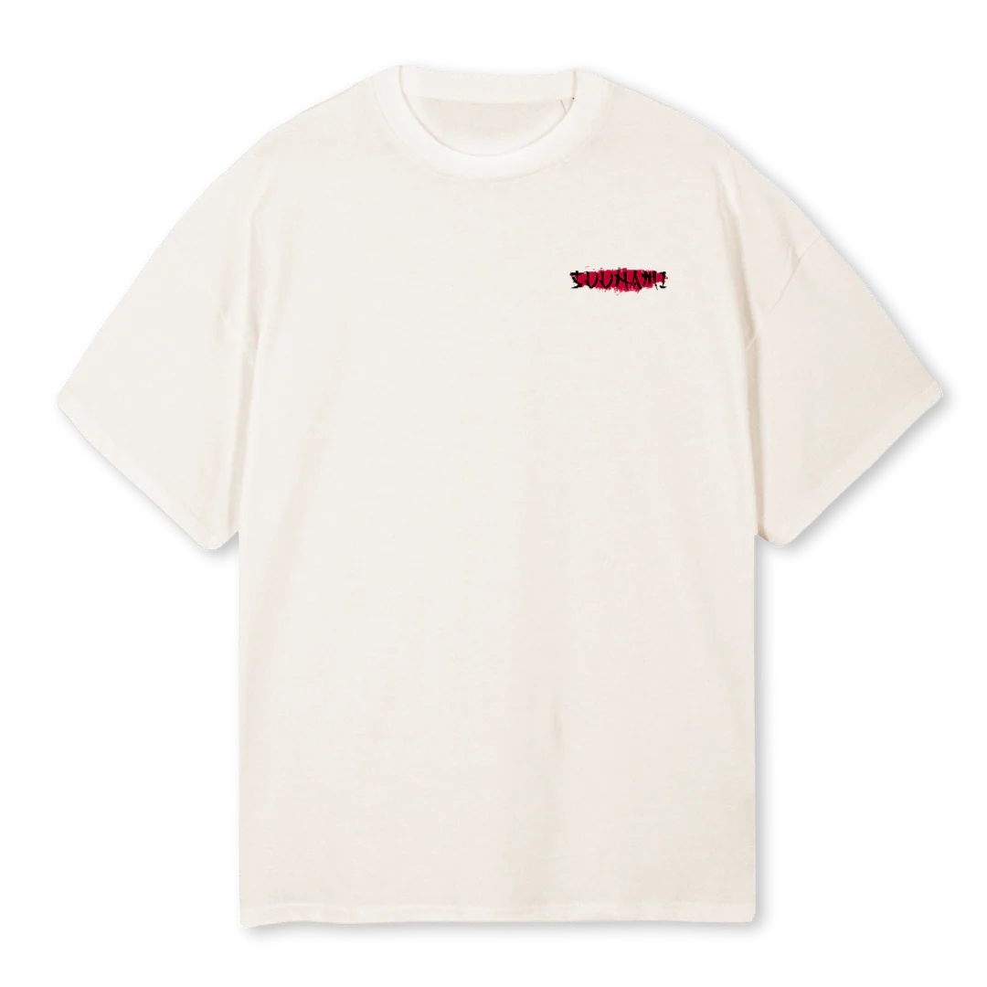 SUUNAMI Vintage White Oversized Tee.