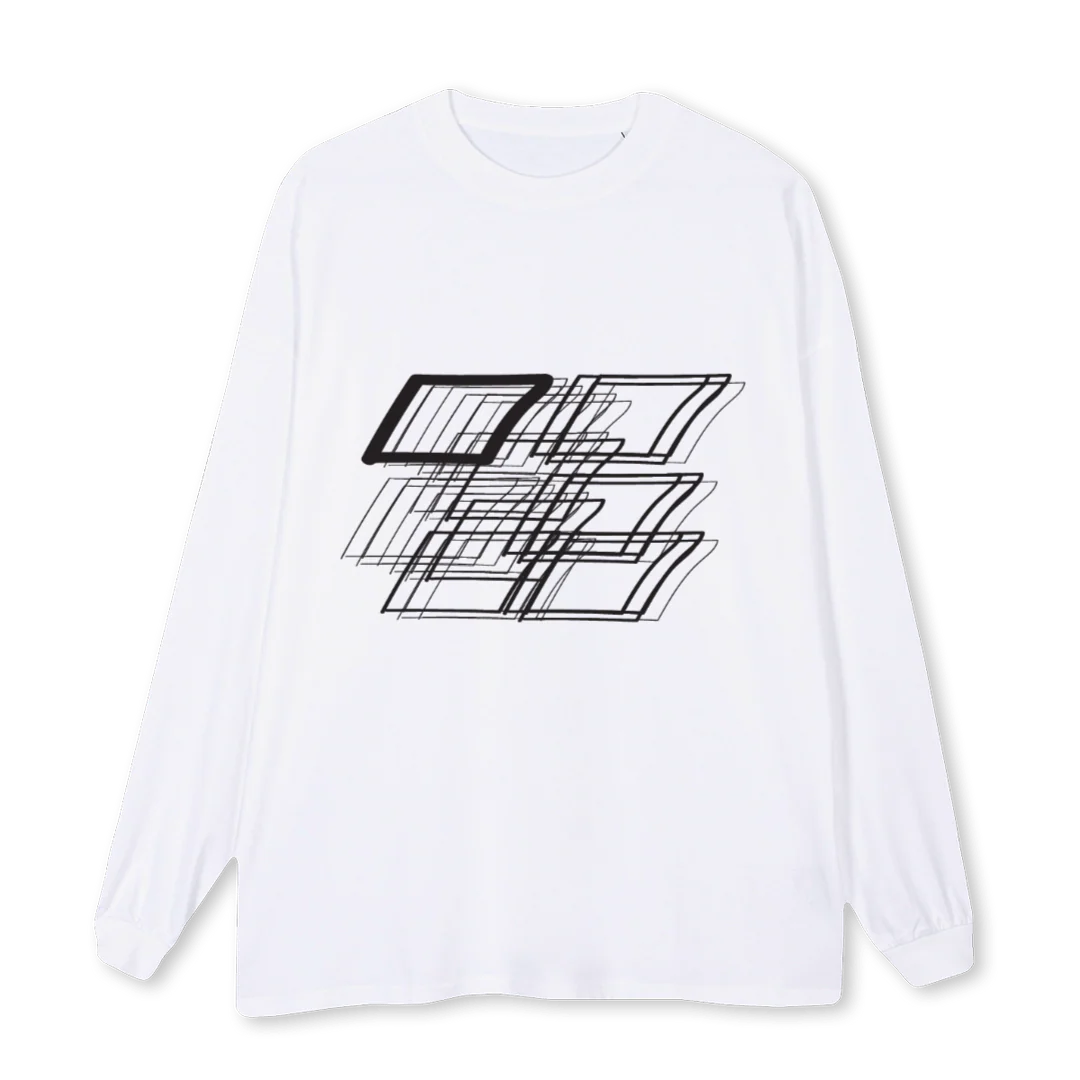 SVSOCIETY White Oversized LS Tee.