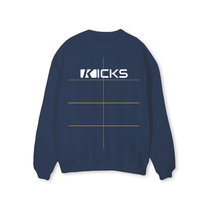 SWEARKICKSBLUE Navy Blue Regular Crewneck Sweater.