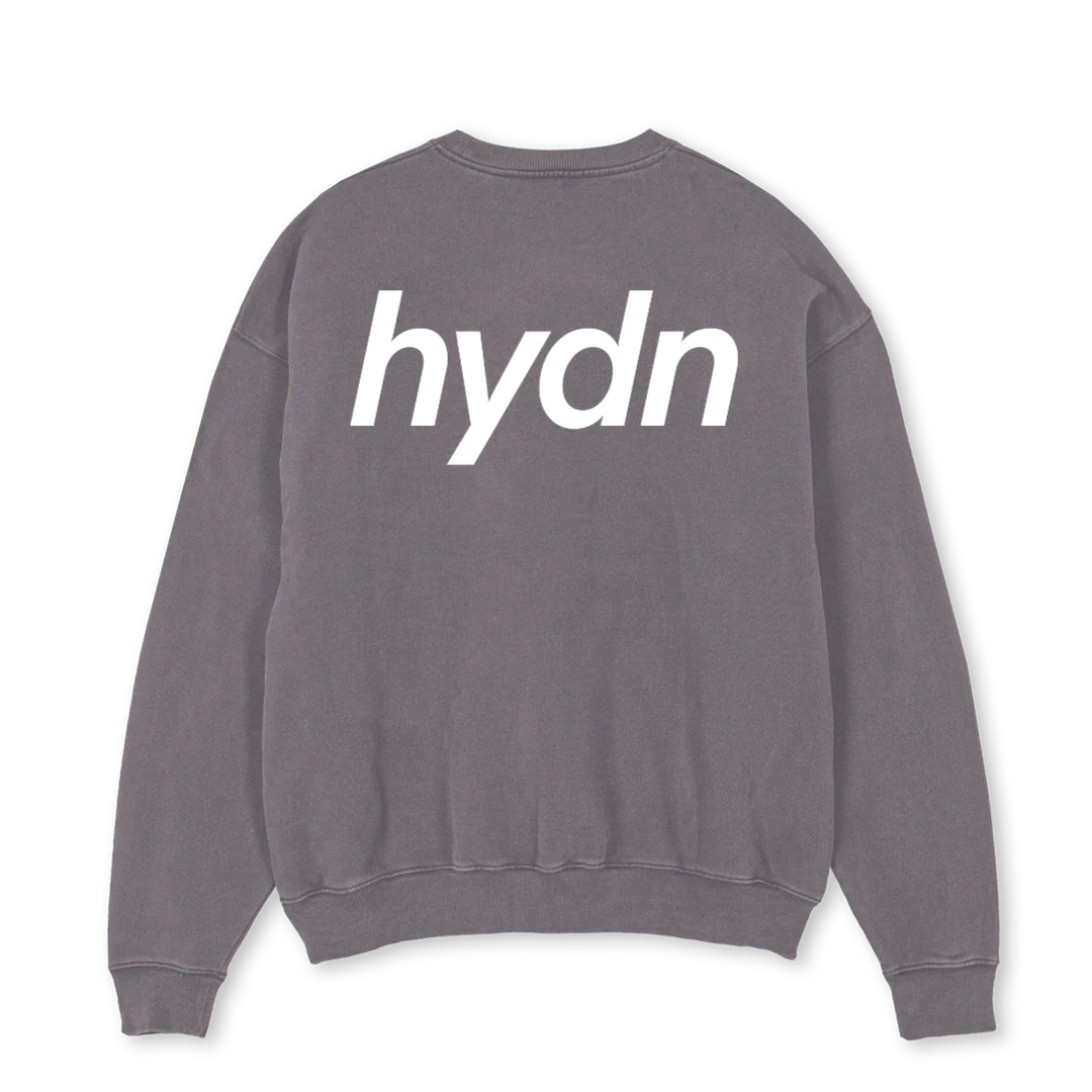 SWEATONE Pigment Grey Oversized Crewneck Sweater. - Image 2