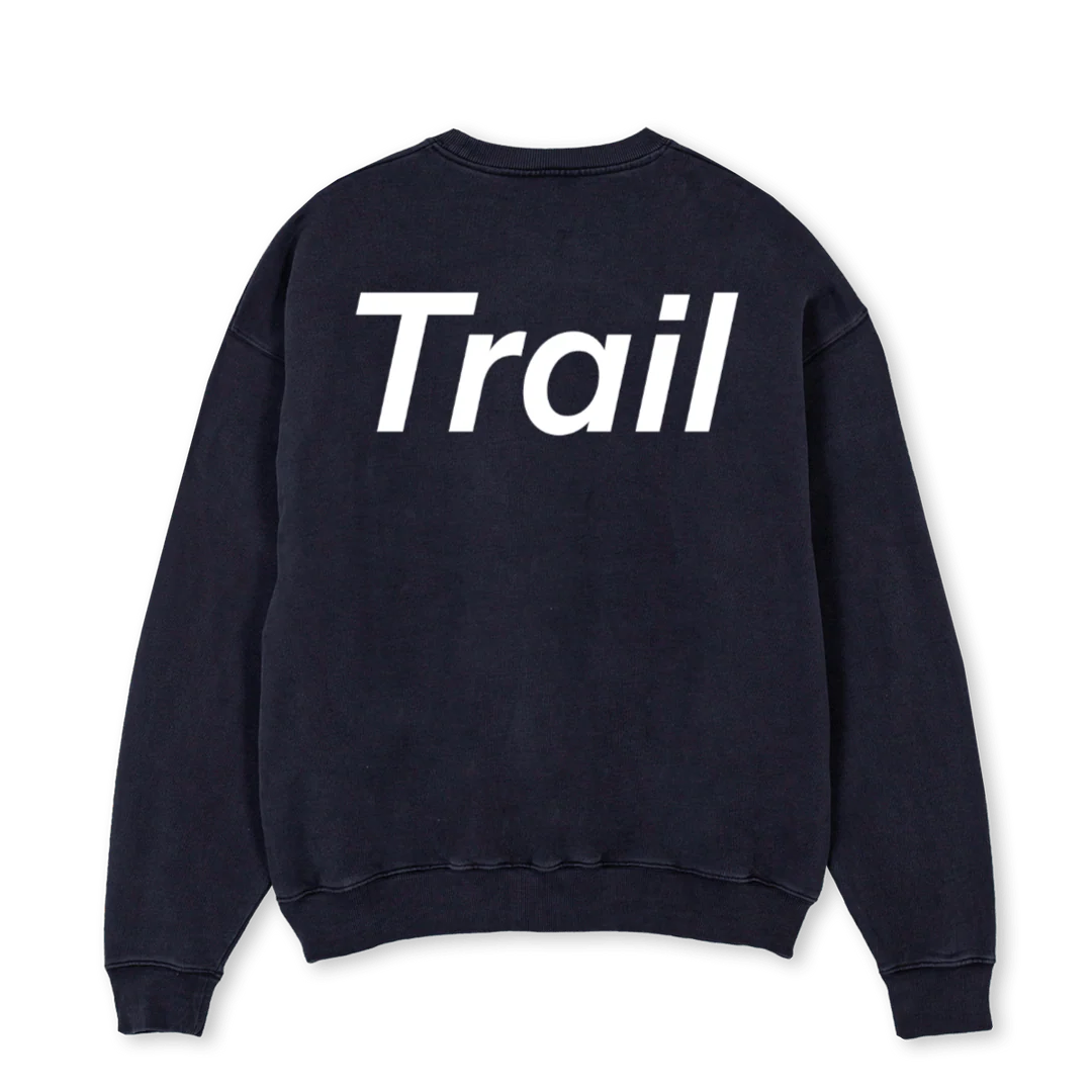 SWEATTWO Vintage Black Oversized Crewneck Sweater. - Image 2
