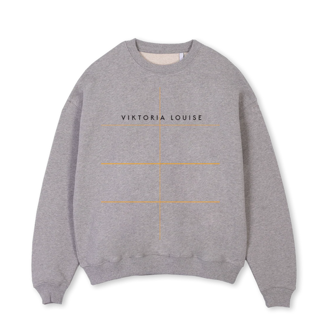 SWGREY Grey Marl Oversized Crewneck Sweater.