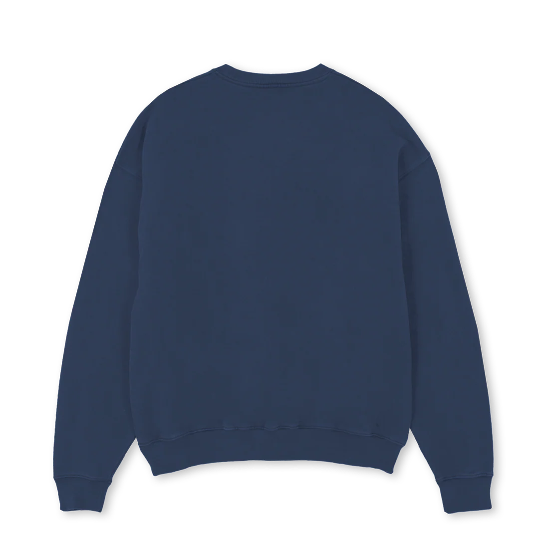 SWGREY Navy Blue Oversized Crewneck Sweater. - Image 2