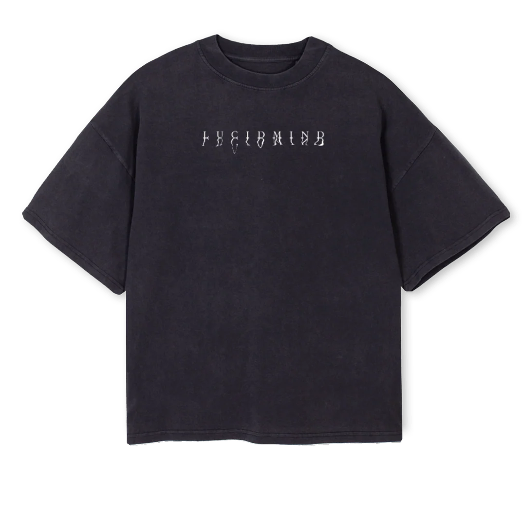 SWIRL Vintage Black Oversized Boxy Tee.