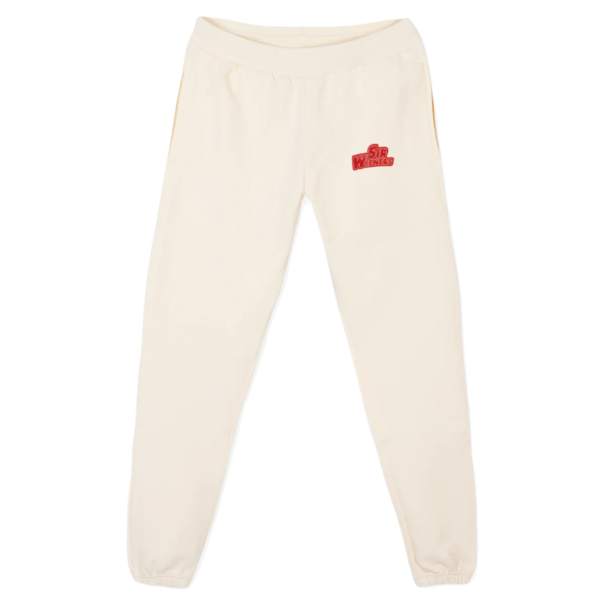 SWSWEATSRED Cream Relaxed Sweatpants.