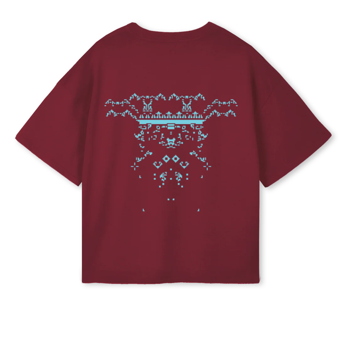SYMBGENERALTSHIRT Burgundy Oversized Boxy Tee. - Image 2