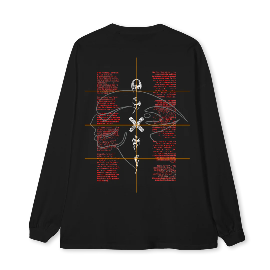 SYMBOLICRED Black Oversized LS Tee. - Image 2