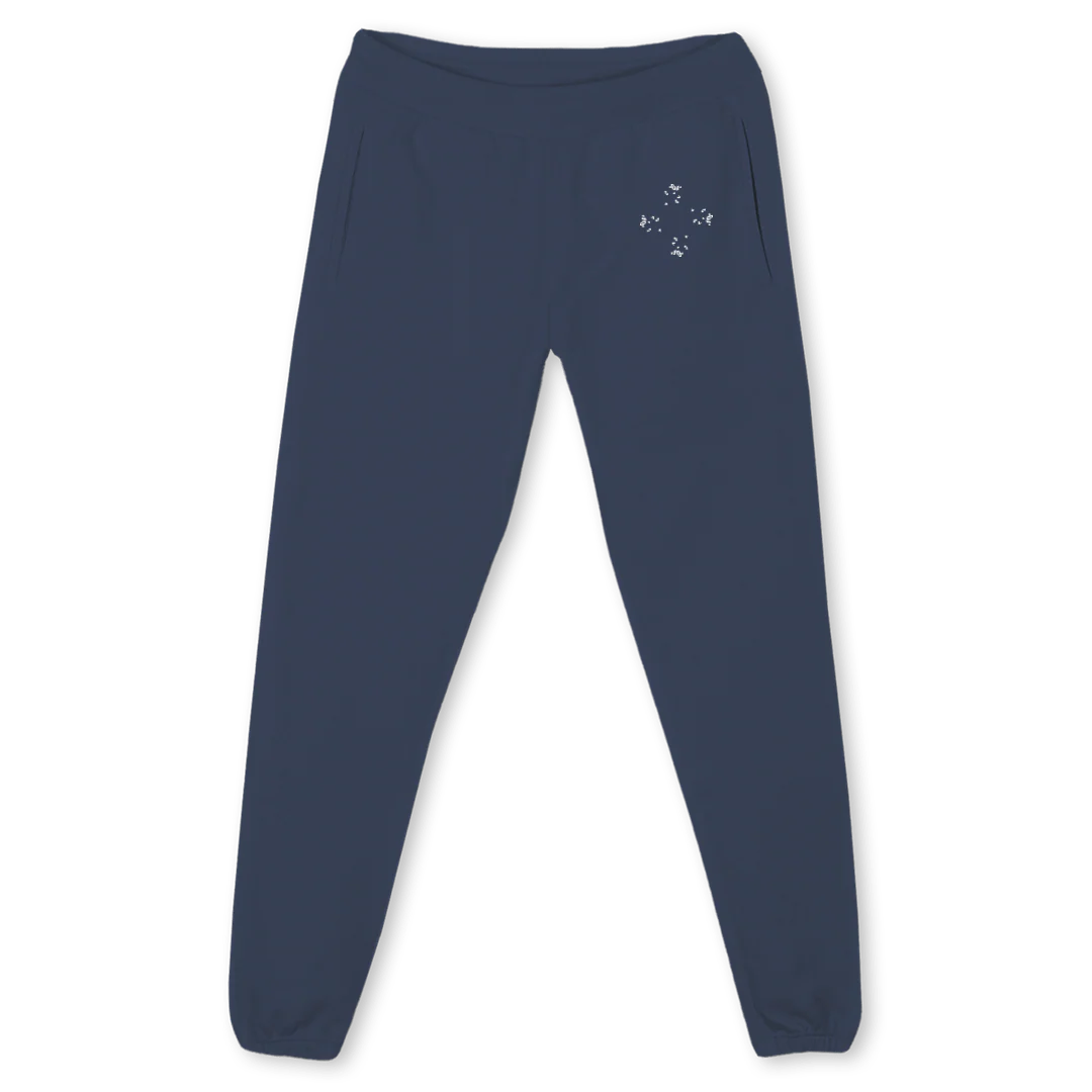 SYMBSETPANTS Navy Blue Relaxed Sweatpants.