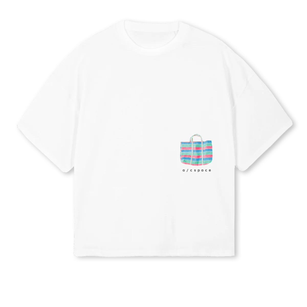 TAIWAN TRIBUTE White Oversized Boxy Tee.