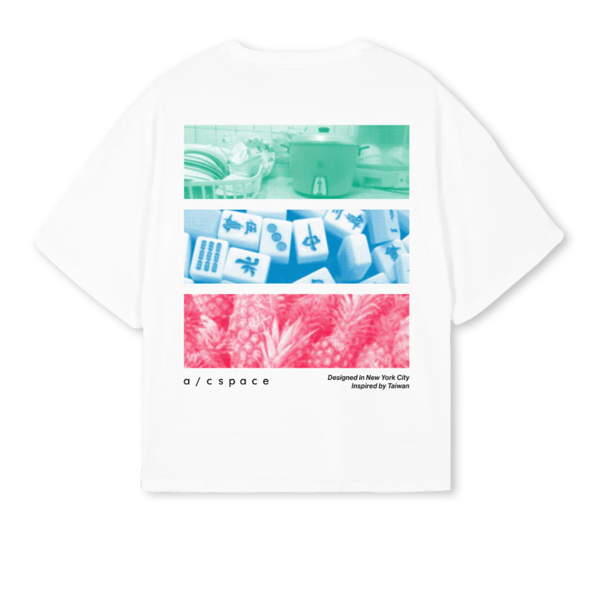 TAIWAN TRIBUTE White Oversized Boxy Tee. - Image 2