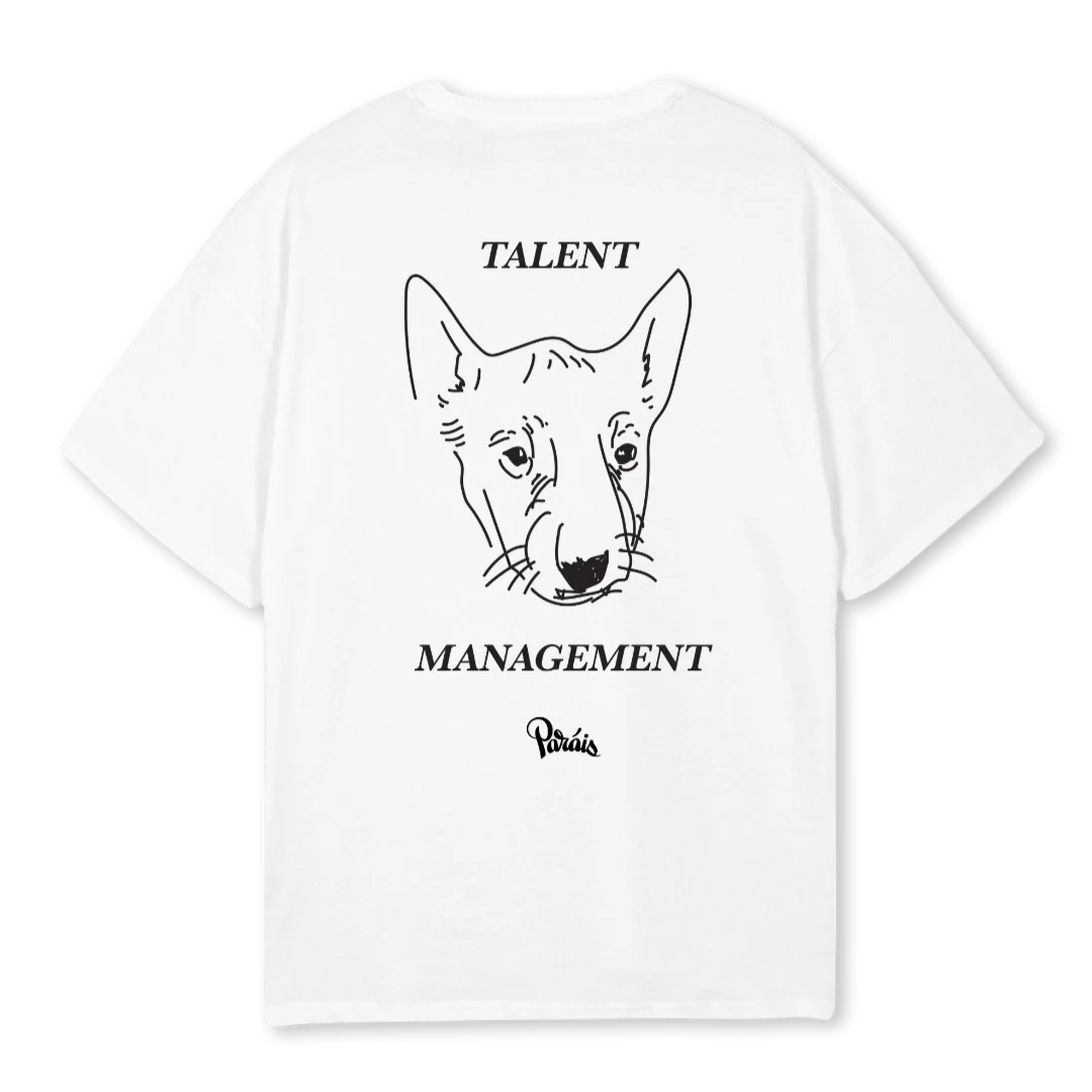 TALENT MANAGEMENT White Oversized Tee. - Image 2