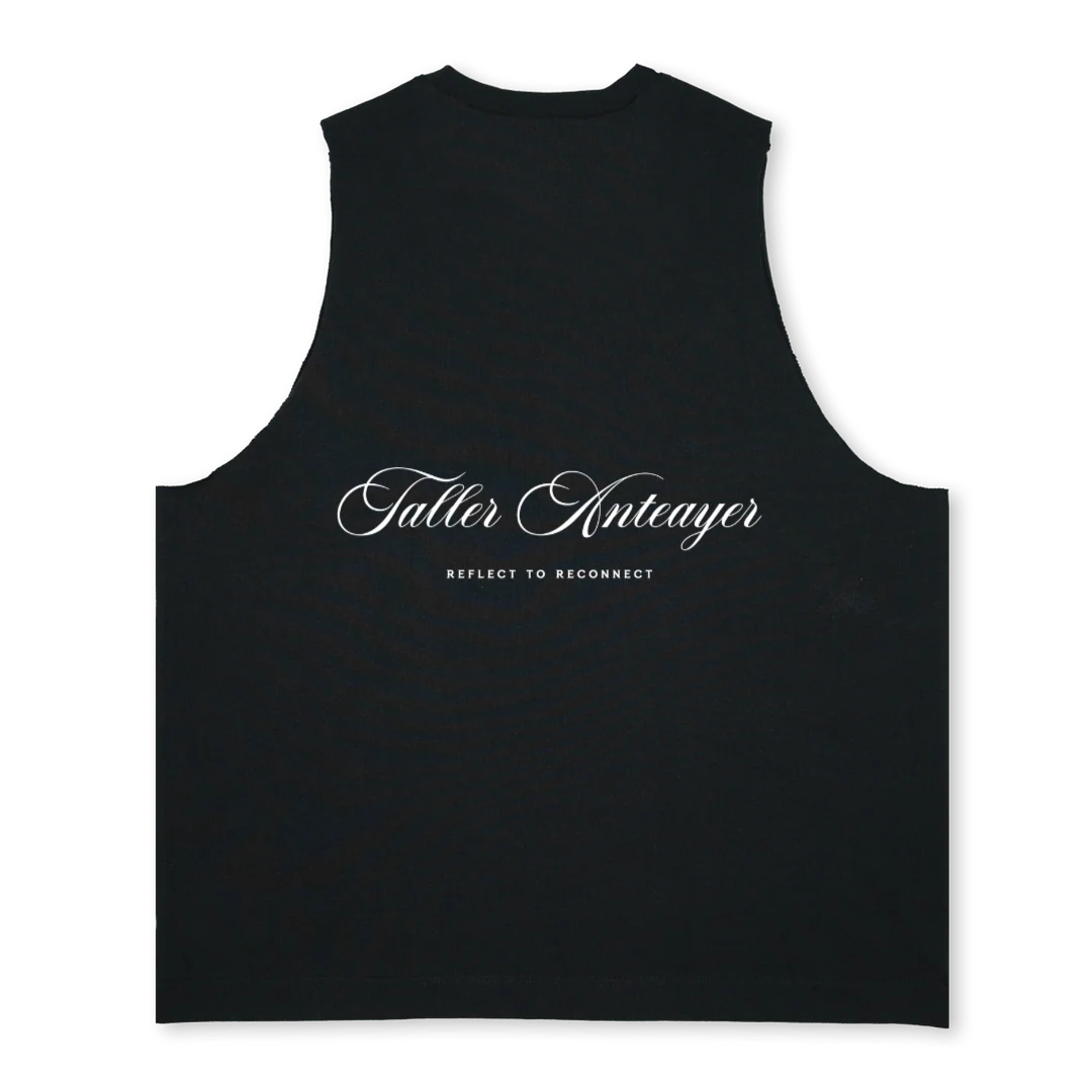TALLERANTEAYER Deep Black Oversized Vest. - Image 2