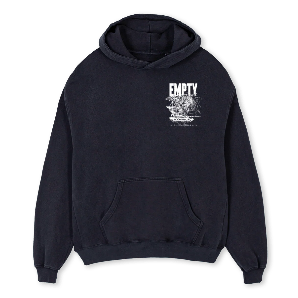 TANKHOODIE Vintage Black Oversized Hoodie.