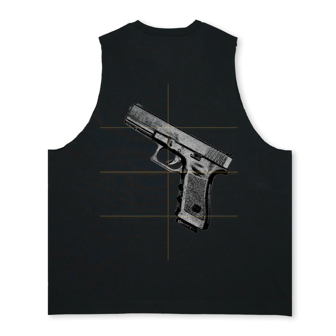 TANKTOP Deep Black Oversized Vest. - Image 2