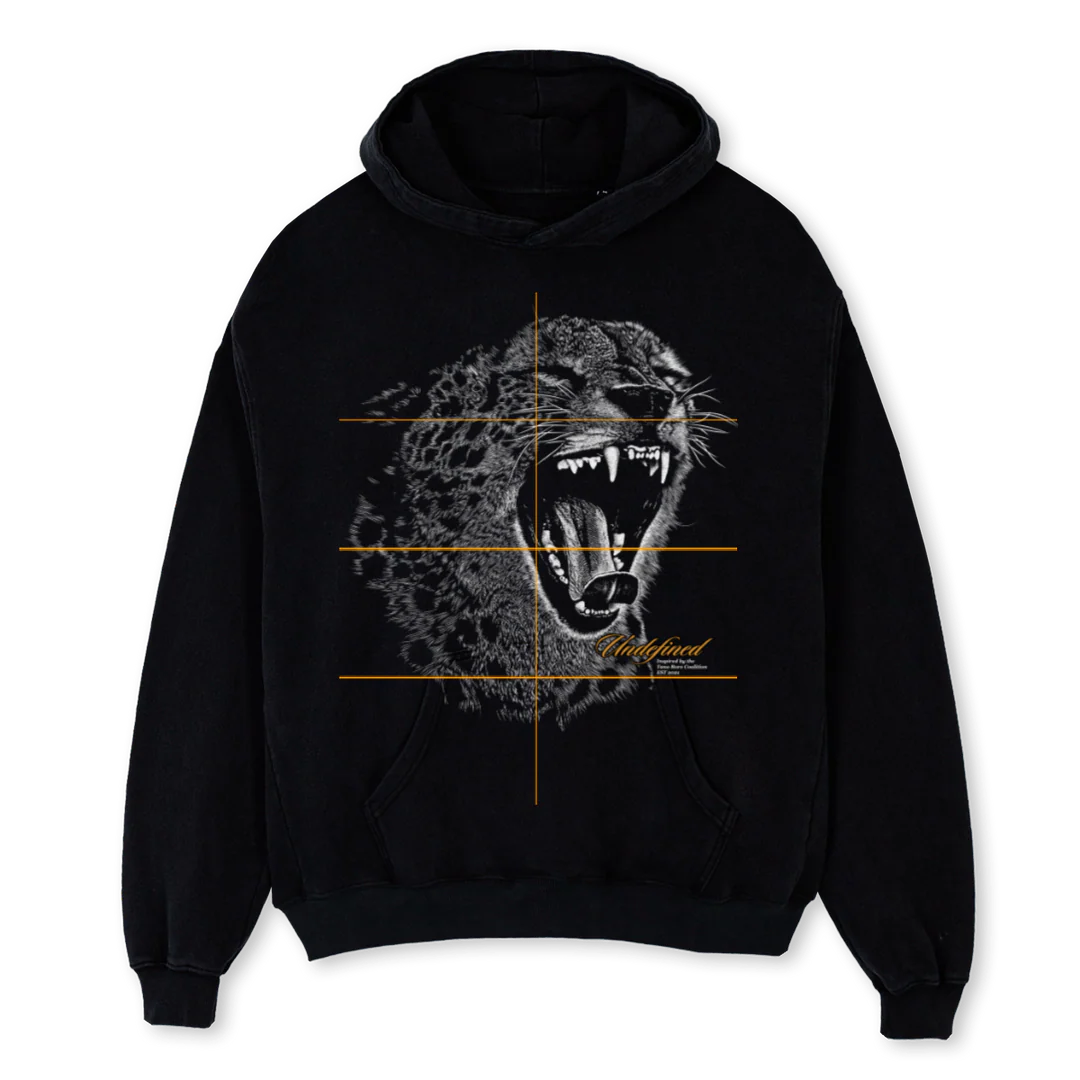 TANO BORA Black Oversized Hoodie.