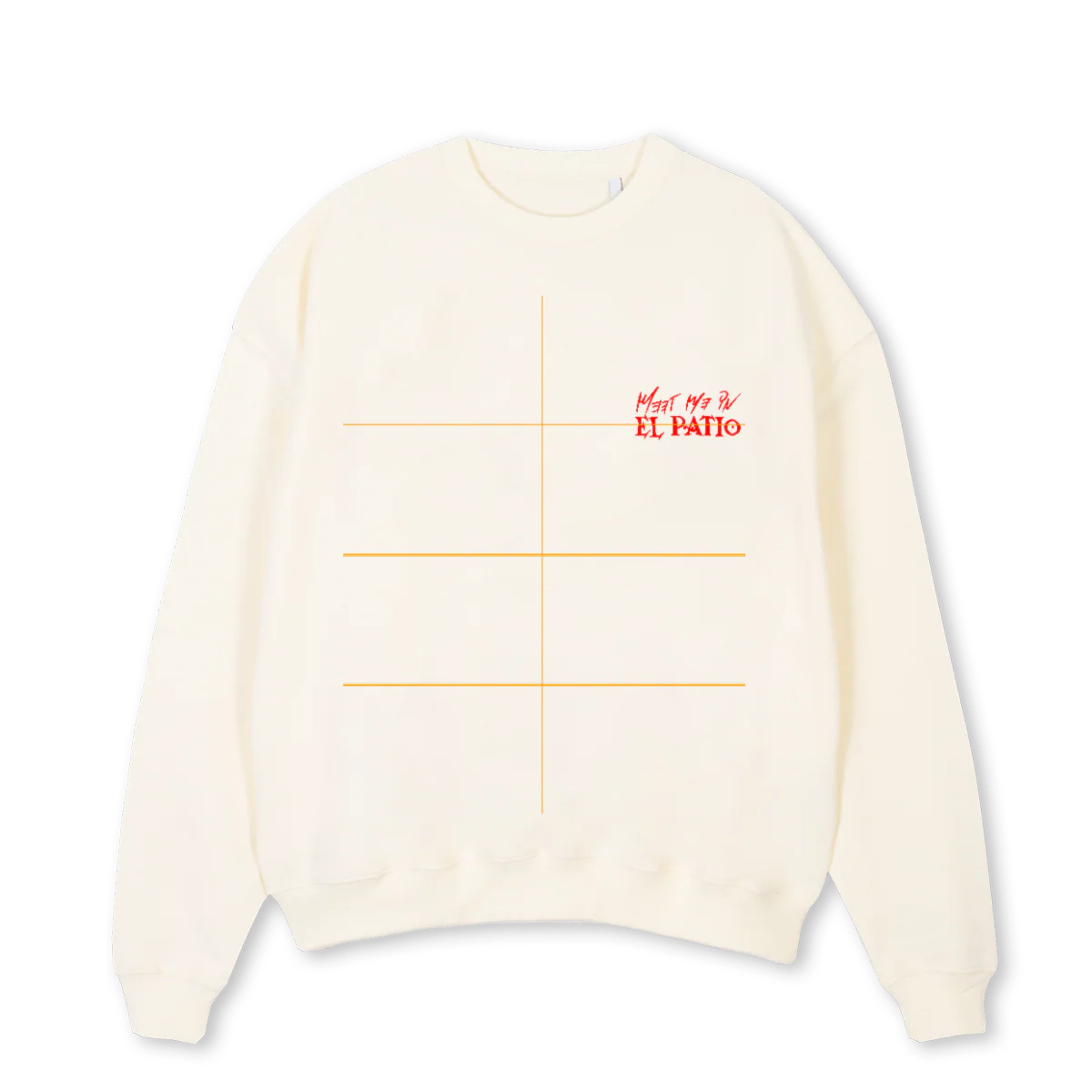 TARDEOSCREWNECK Cream Oversized Crewneck Sweater.