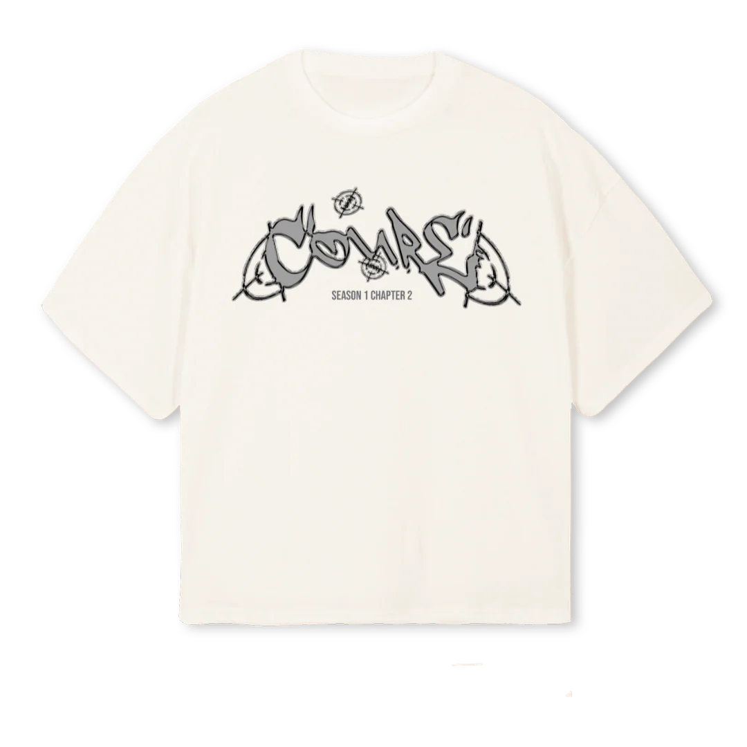 TARGETCOURE Vintage White Oversized Boxy Tee.