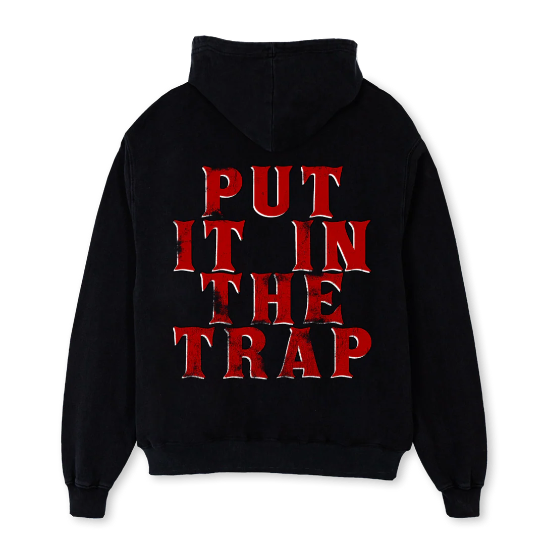 TAV Black Oversized Zipped Hoodie. - Image 2