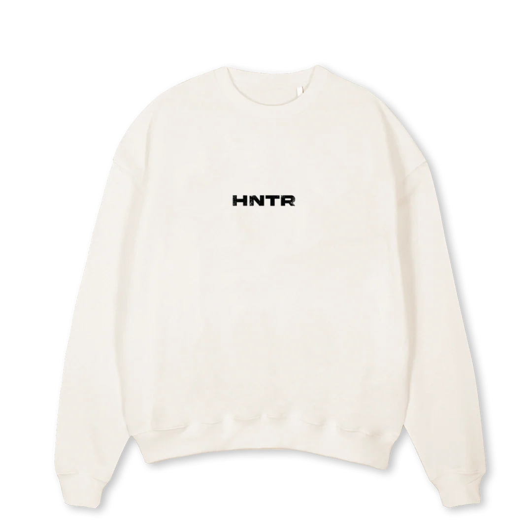 TBLACKP OSC Vintage White Oversized Crewneck Sweater.