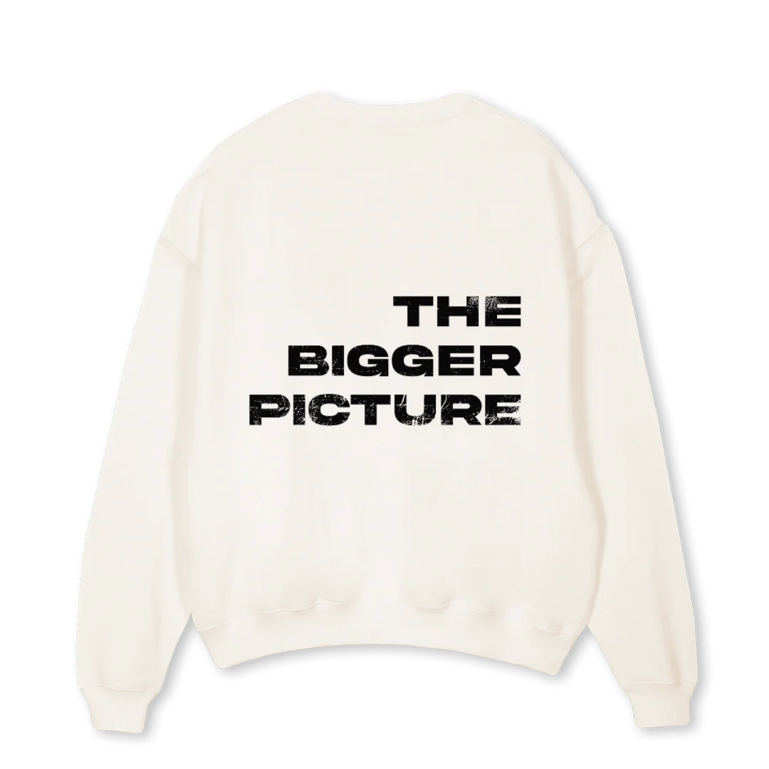 TBLACKP OSC Vintage White Oversized Crewneck Sweater. - Image 2