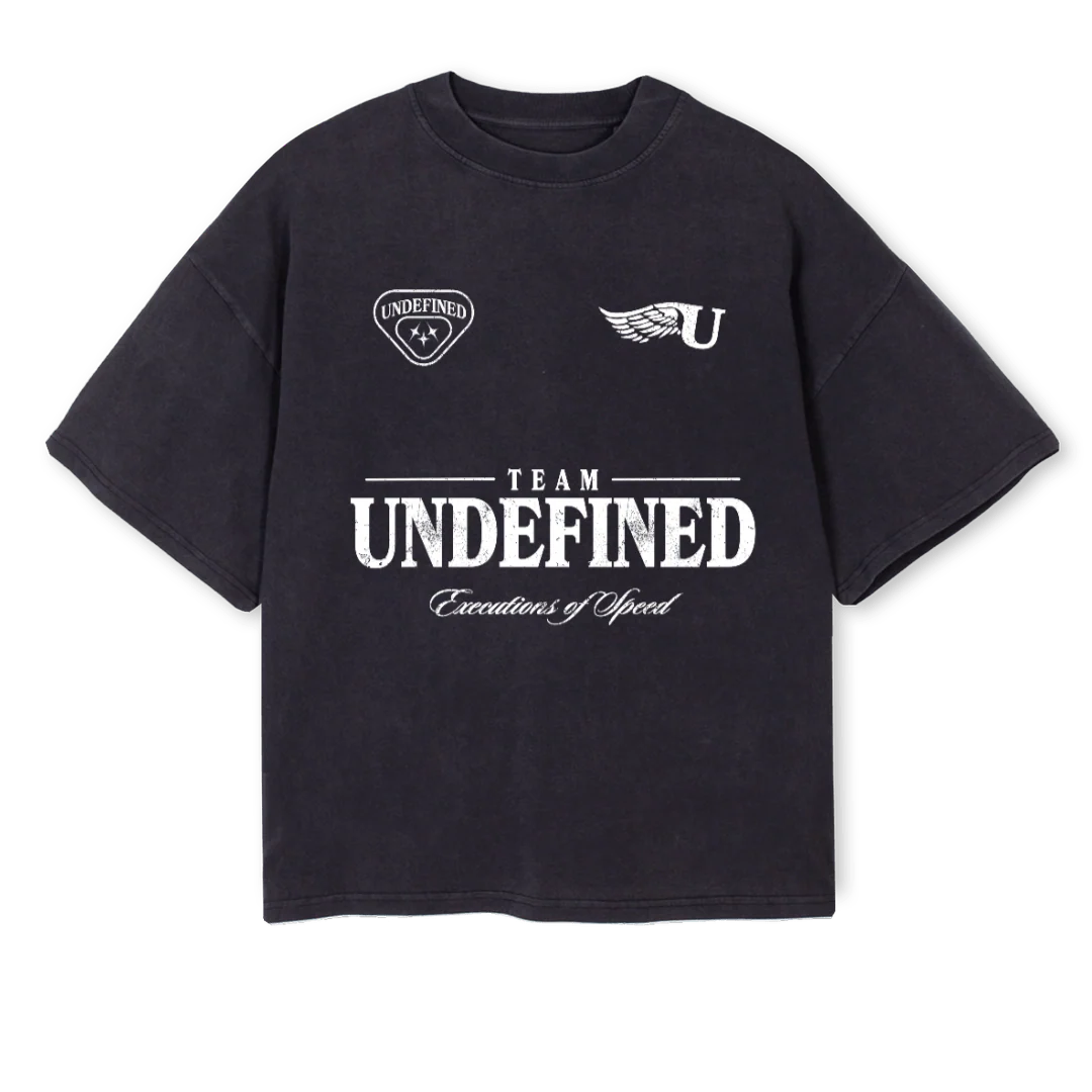 TEAMUNDEFINED Vintage Black Oversized Boxy Tee.