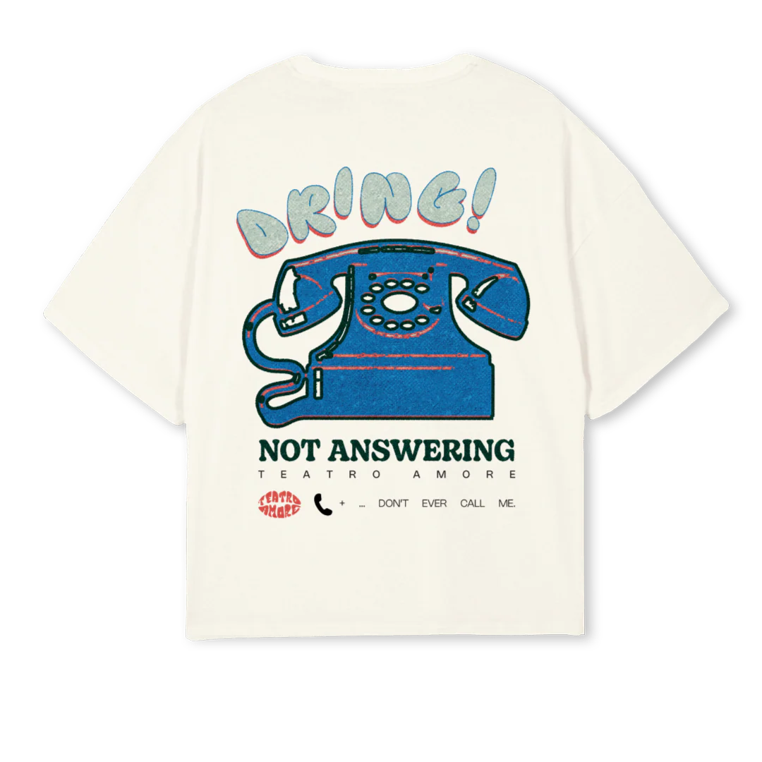 TEATRO AMORE Cream Oversized Boxy Tee. - Image 2