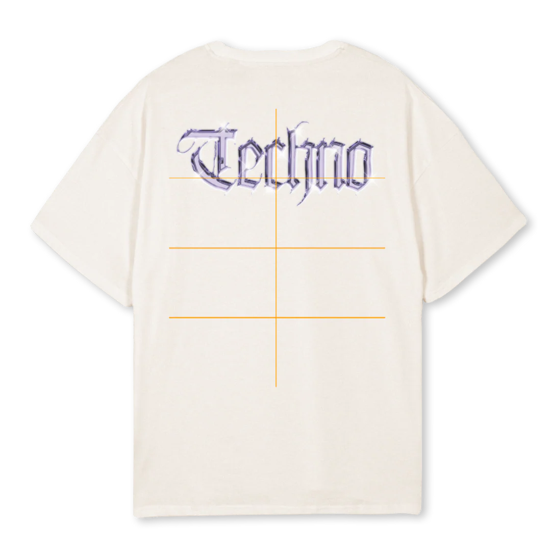 TECHNOFLOWERS Vintage White Oversized Tee. - Image 2
