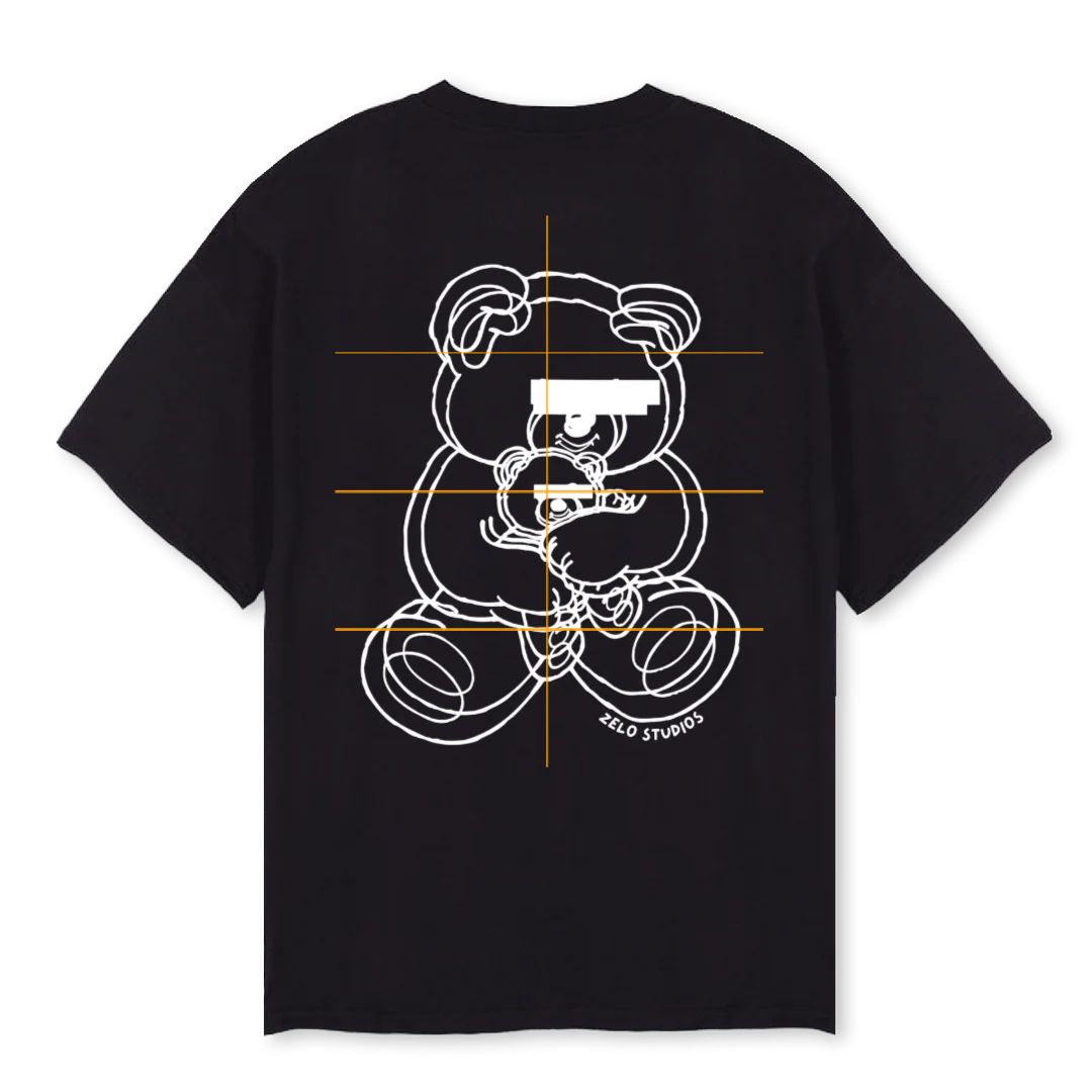 TEDDYSEMBRACE Black Oversized Tee. - Image 2
