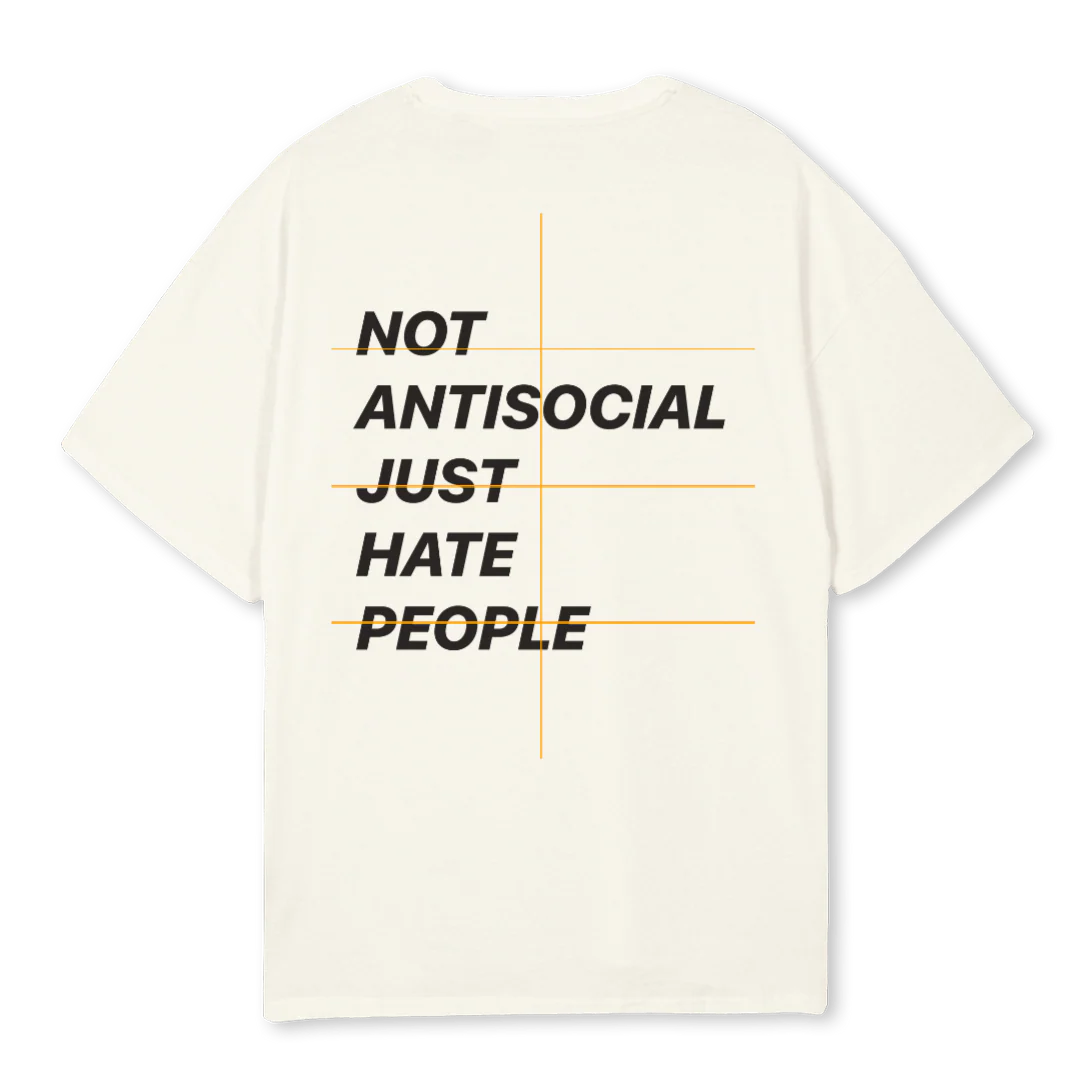 TEEDB Cream Oversized Tee. - Image 2