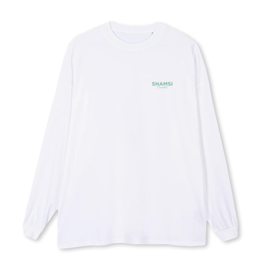 TEEMARGARITA White Oversized LS Tee.