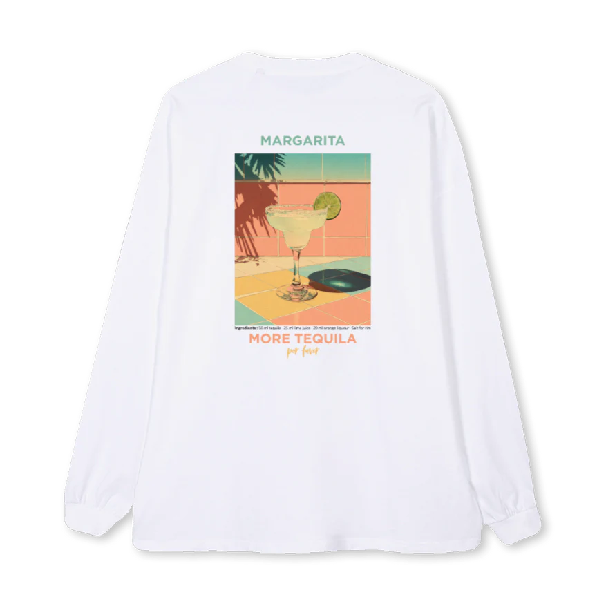 TEEMARGARITA White Oversized LS Tee. - Image 2