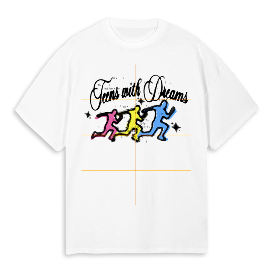 TEENSWITHDREAMSTEEV White Oversized Tee.
