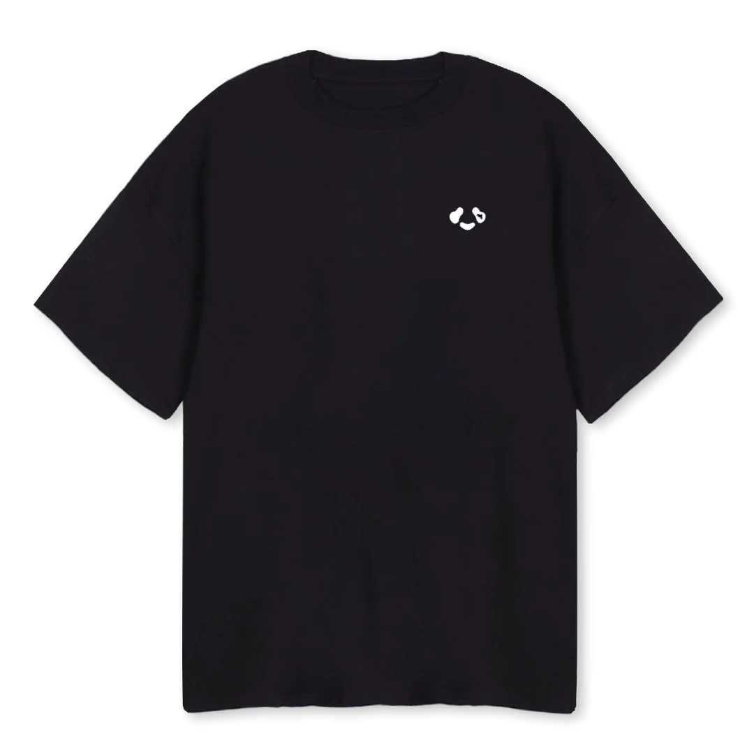 TEEPETE Black Oversized Tee.