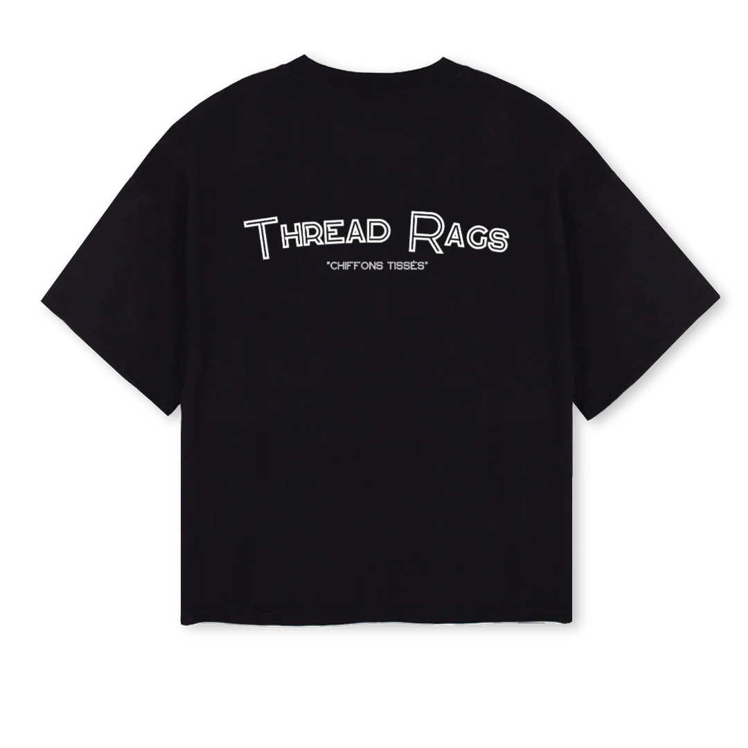 TEEWHITESTAFF_2 Black Oversized Boxy Tee. - Image 2