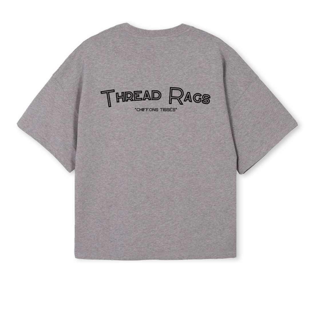 TEEWHITESTAFF Grey Marl Oversized Boxy Tee. - Image 2
