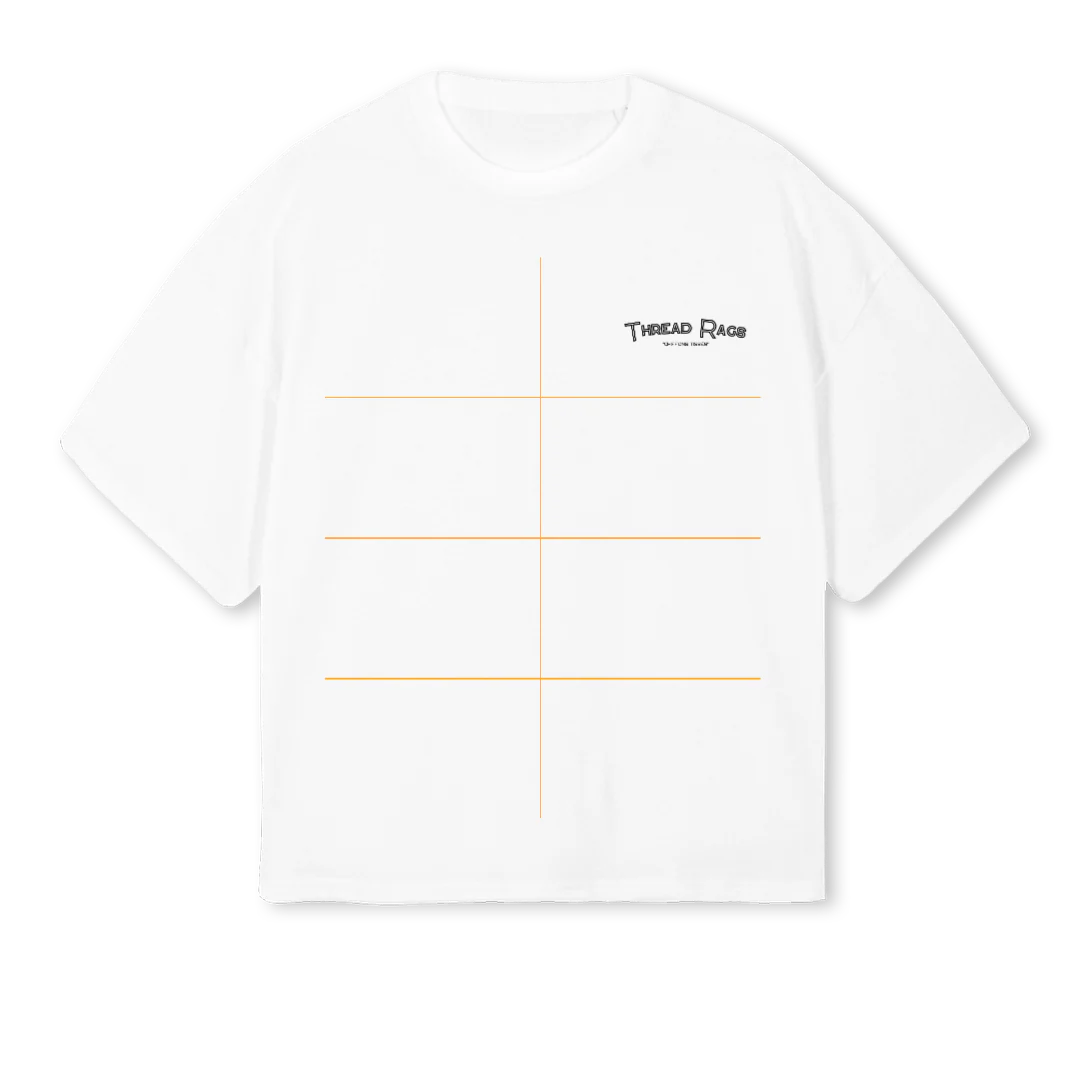 TEEWHITESTAFF White Oversized Boxy Tee.