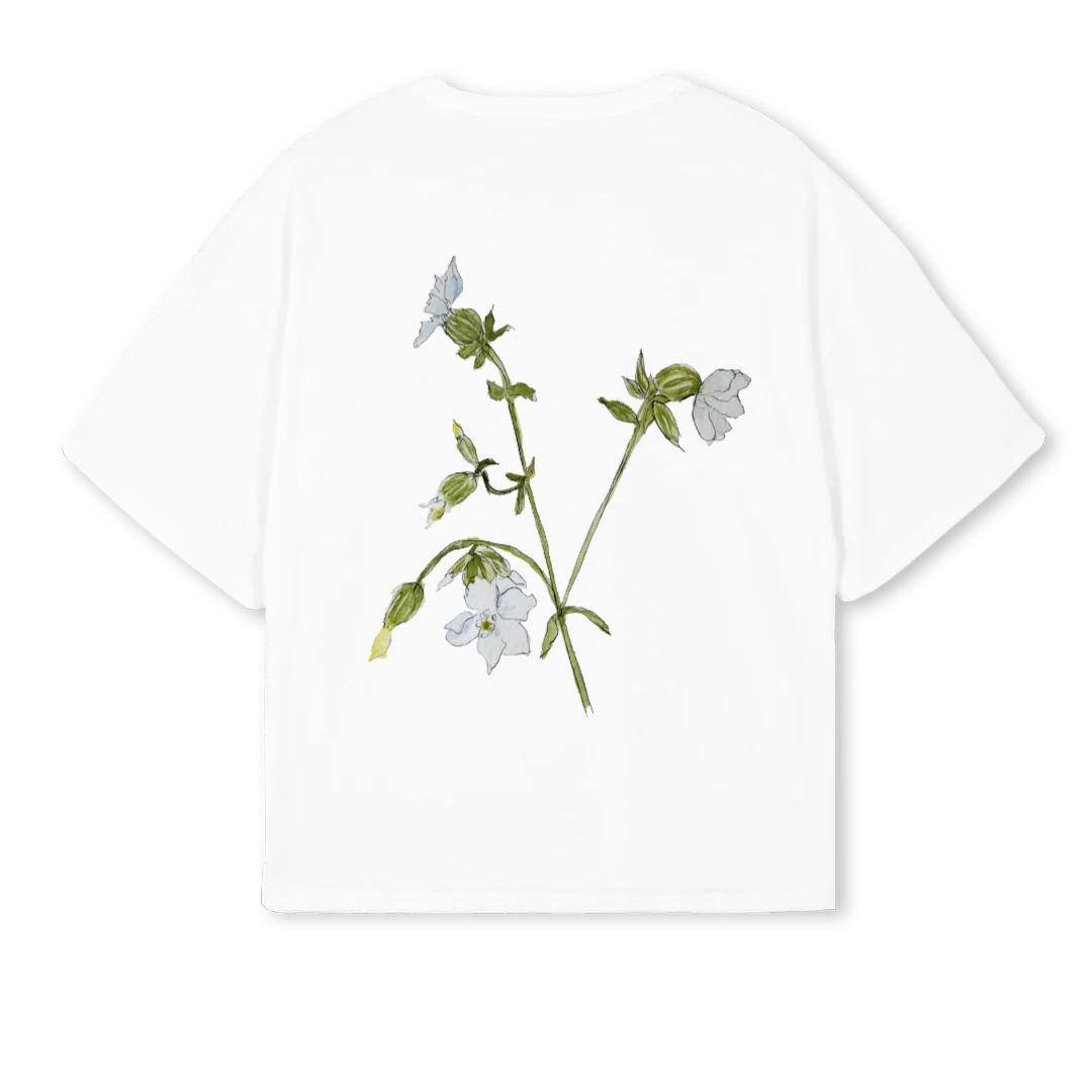 TEEZERODEUX White Oversized Boxy Tee. - Image 2