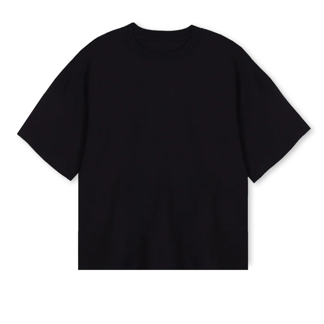 TENTHIRTEEN Black Oversized Boxy Tee.